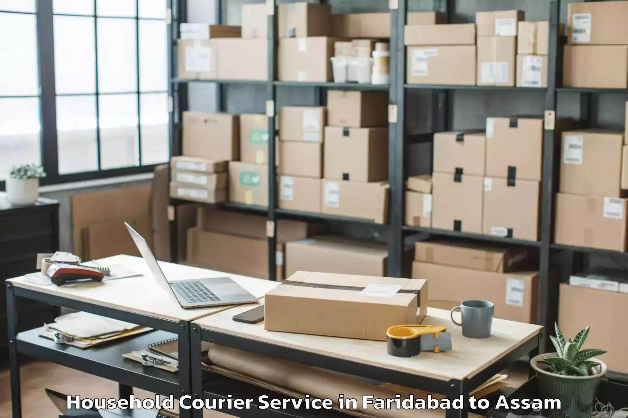 Easy Faridabad to Baganpara Pt Household Courier Booking